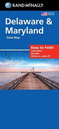 Rand McNally Easy To Fold: Delaware, Maryland Laminated Map