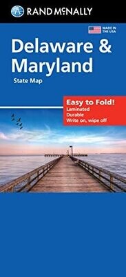 Rand McNally Easy To Fold: Delaware, Maryland Laminated Map