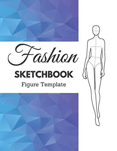 Fashion Sketchbook Figure Template: 375 Large Female Figure Template for Easily Sketching Your Fashion Design Styles and Building Your Portfolio (professional thin lines)