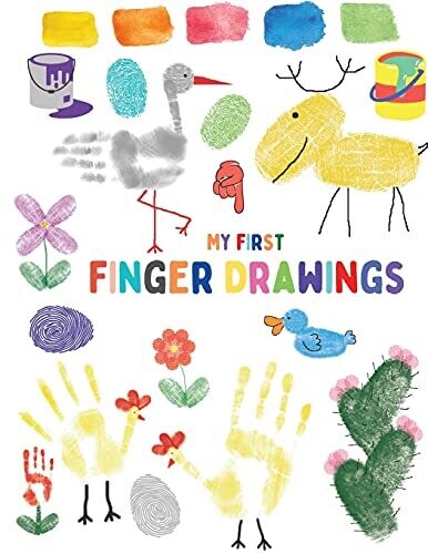 My First Finger Drawings: Cute Animals Finger Painted, Easy To Draw For Toddlers Or Small Kids - 9789189478558