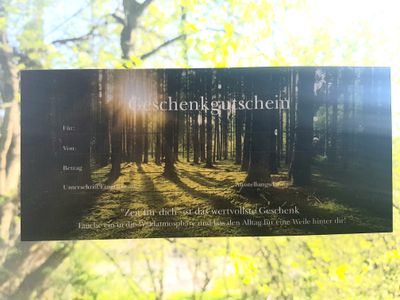 Geschenkgutscheine und Blöcke