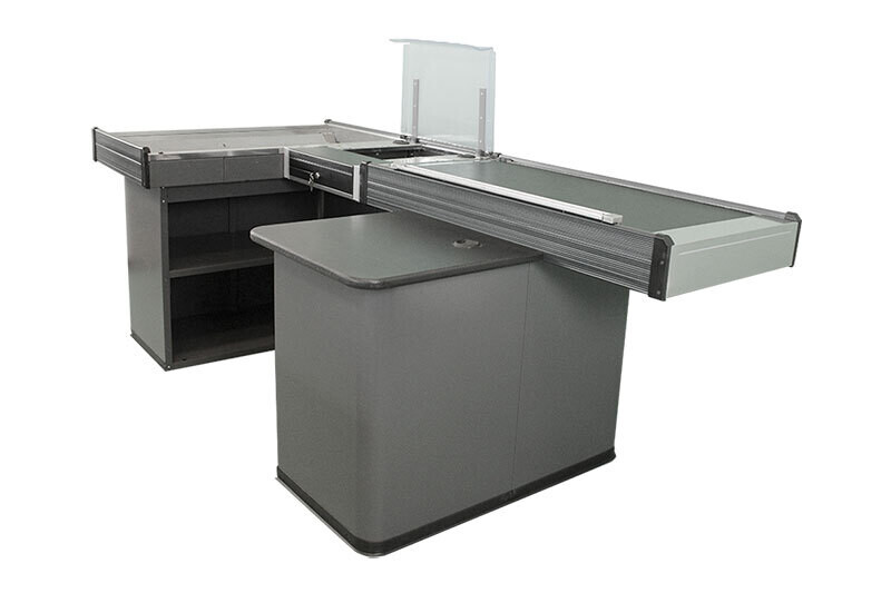 Kassentisch 2,5 m breit - Rechtsband Kassentisch 2,5 m breit - Rechtsband