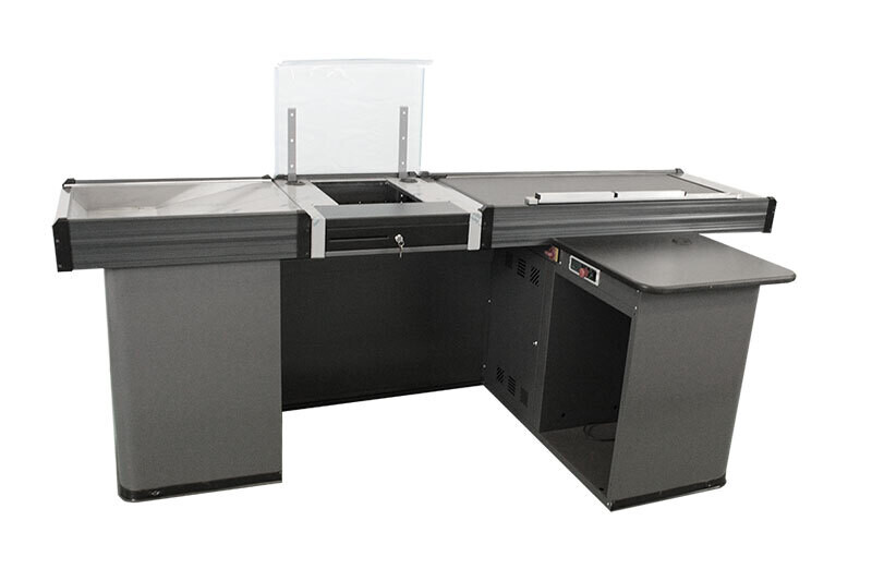 Kassentisch 2,5 m schmal - Rechtsband Kassentisch 2,5 m schmal - Rechtsband