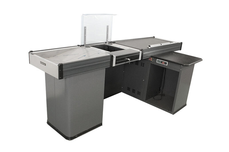 Kassentisch 2,5 m schmal - Rechtsband