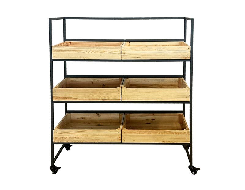 Obst- und Gemüseregal mit 3 Etagen