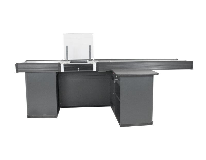 Kassentisch 2,9 m schmal - Rechtsband