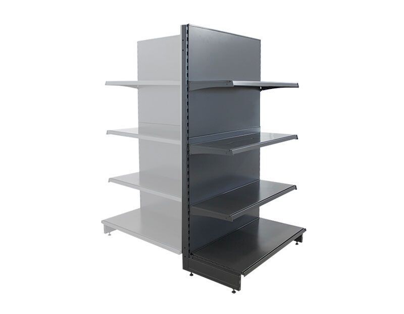 Kopfregal 57 + 47 cm, Farbe: Anthrazit, Höhe: 160cm, Breite: 1,00 Meter, Zubehör: Kein Zubehör