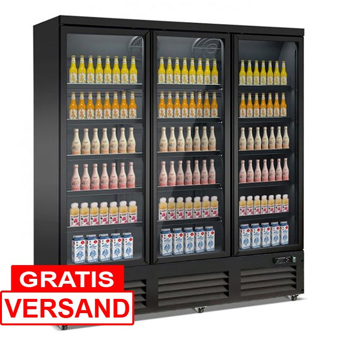 Getränkekühlschrank mit 3 Glastüren | 1600 Liter