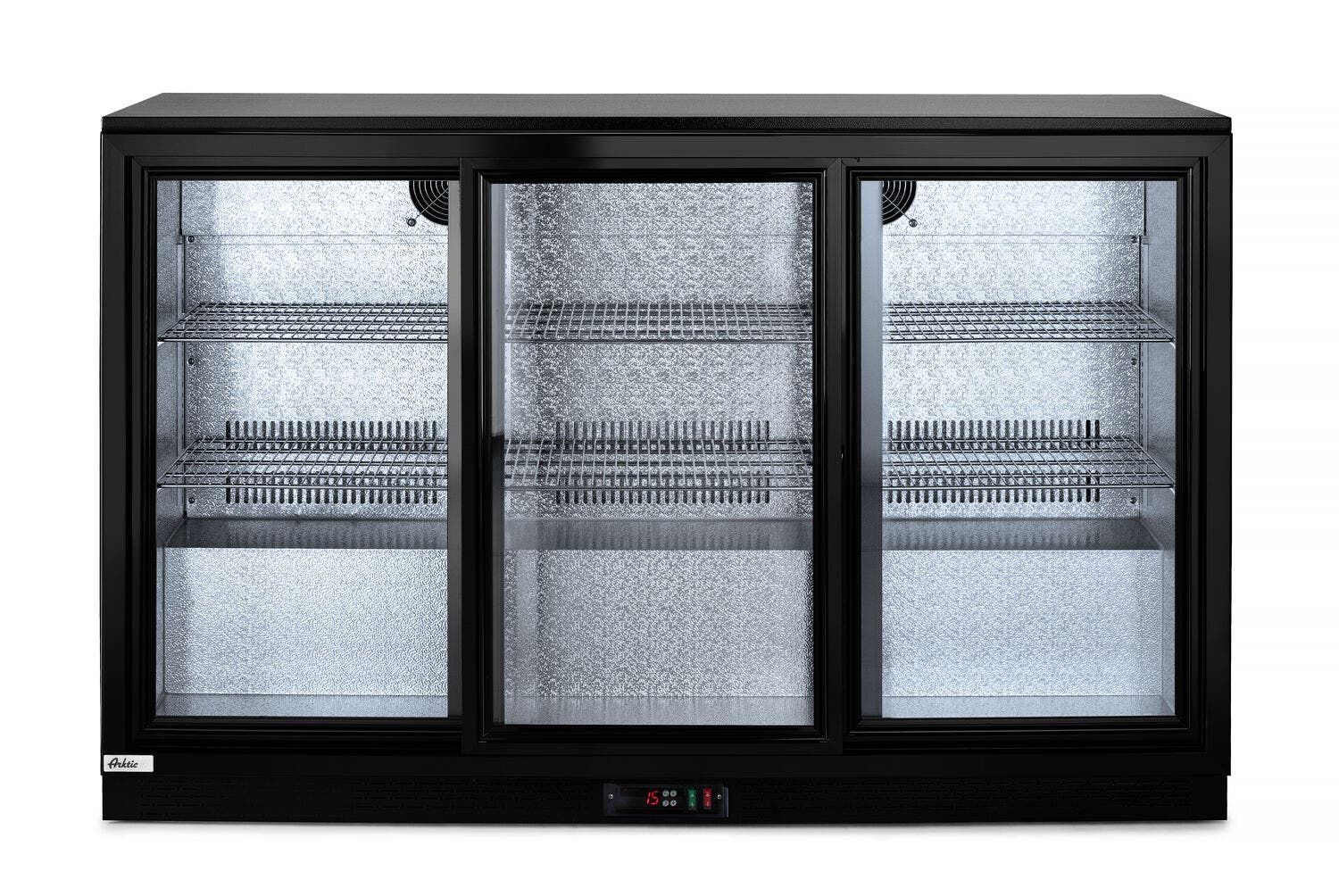 Bar-Kühlschrank mit drei Schiebetüren | Arktic | 308L | Schwarz