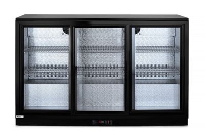 Bar-Kühlschrank mit drei Schiebetüren | Arktic | 308L | Schwarz