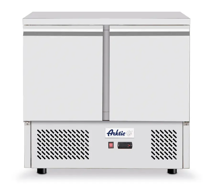 Arktic Kühltisch 300 L mit Aufsatz-Kühlvitrine, Edelstahl, Umluftkühlung, GN 1/1, 230V/220W