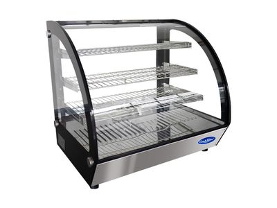 Professionelle Heizvitrine mit 160L & LED-Beleuchtung - 3 Ebenen