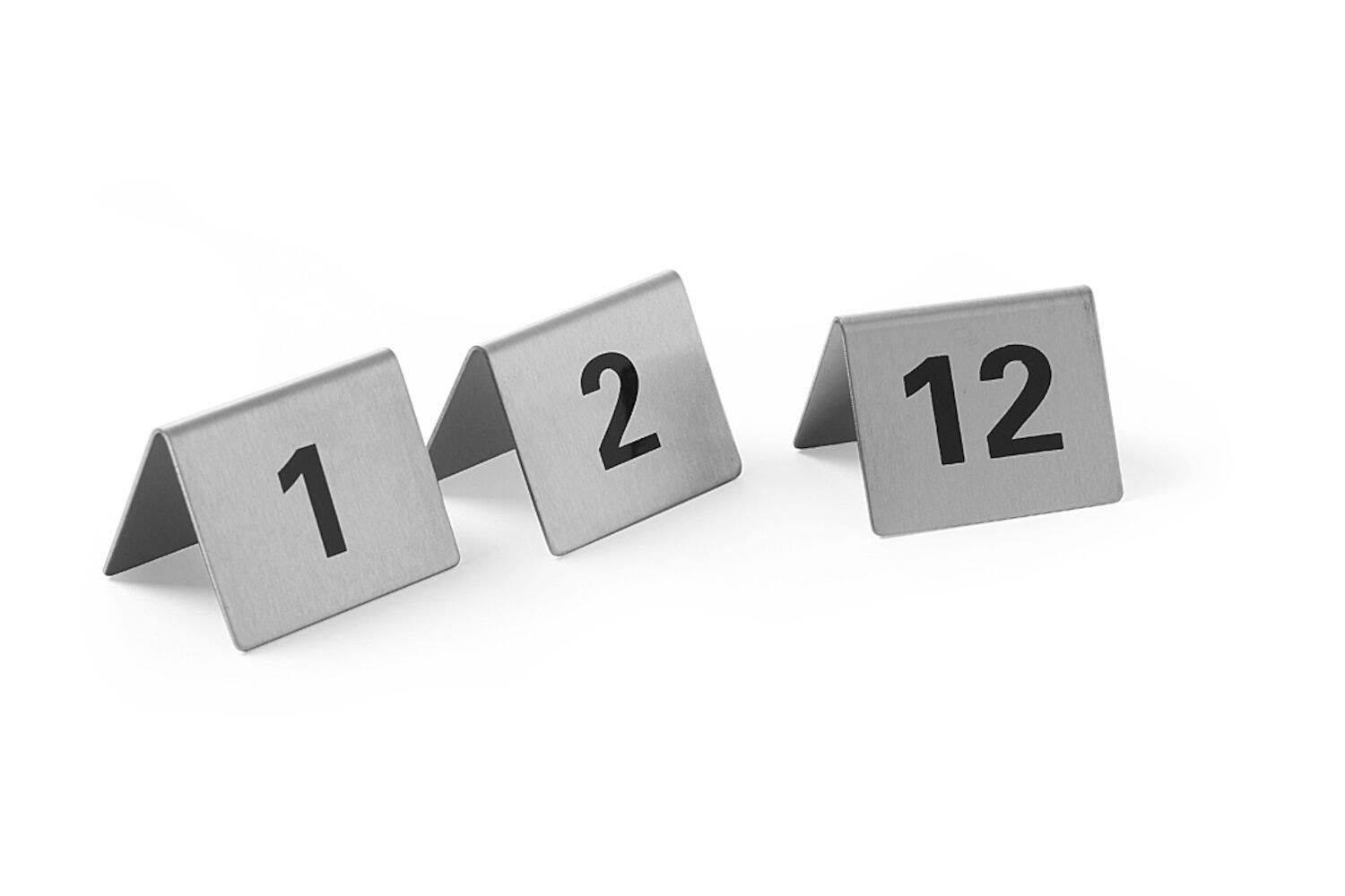 Tischnummern | Nummer 1-72 | 12er Set | 50x35x(H)40mm, Nummern: 1-12