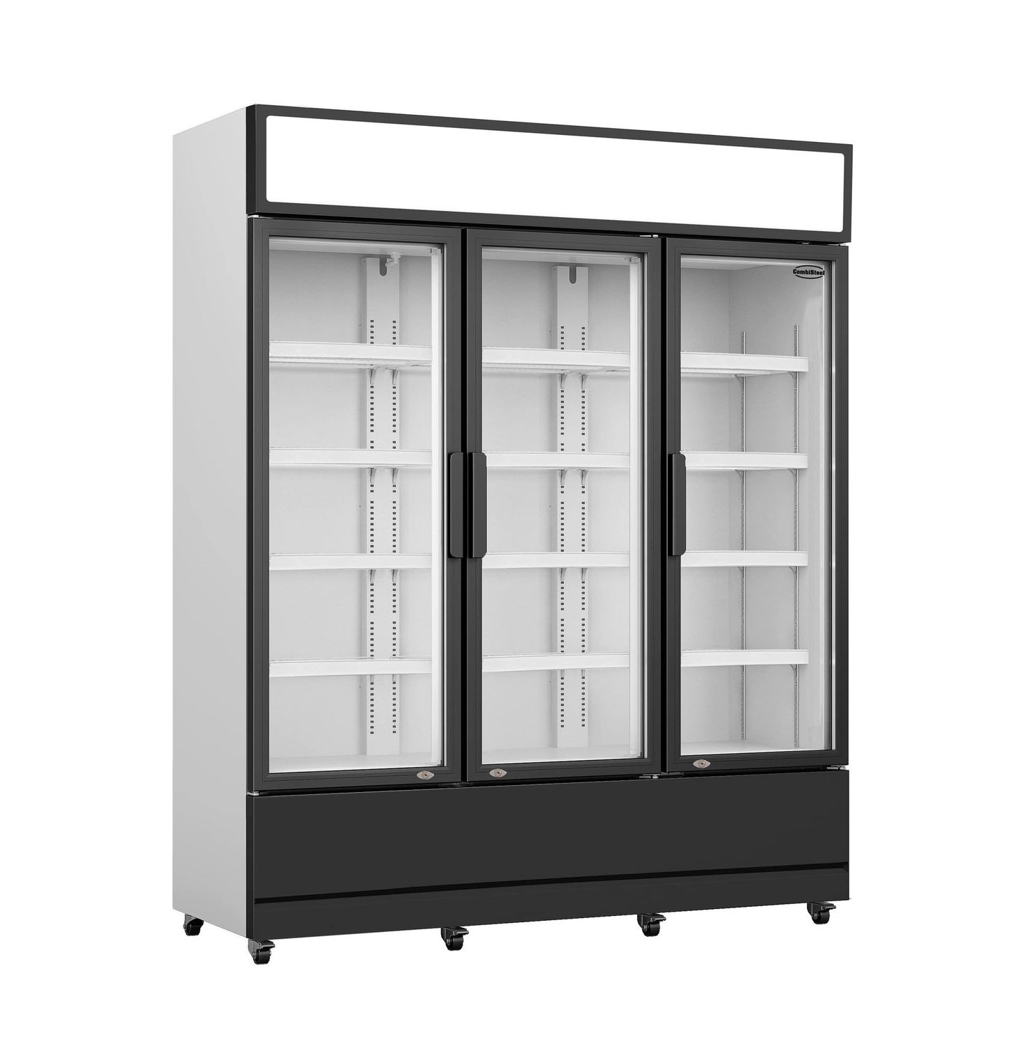 Gewerbekühlschrank mit 3 Glastüren & 1065 Liter | weiß