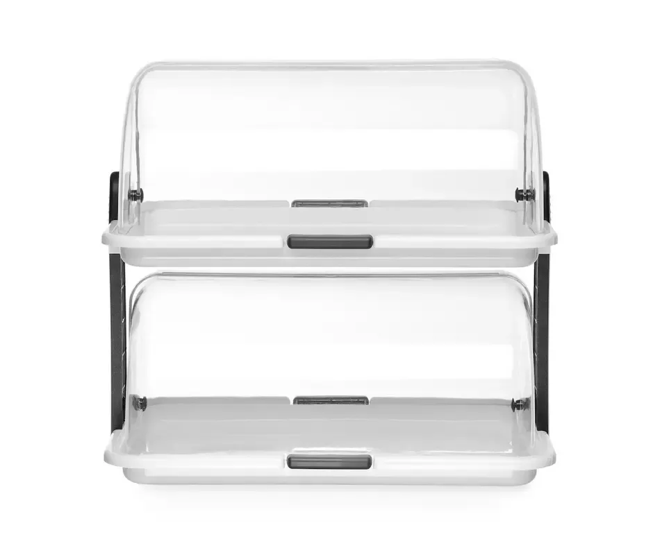 Rolltop-Display - doppelt, Transparente Rollabdeckung