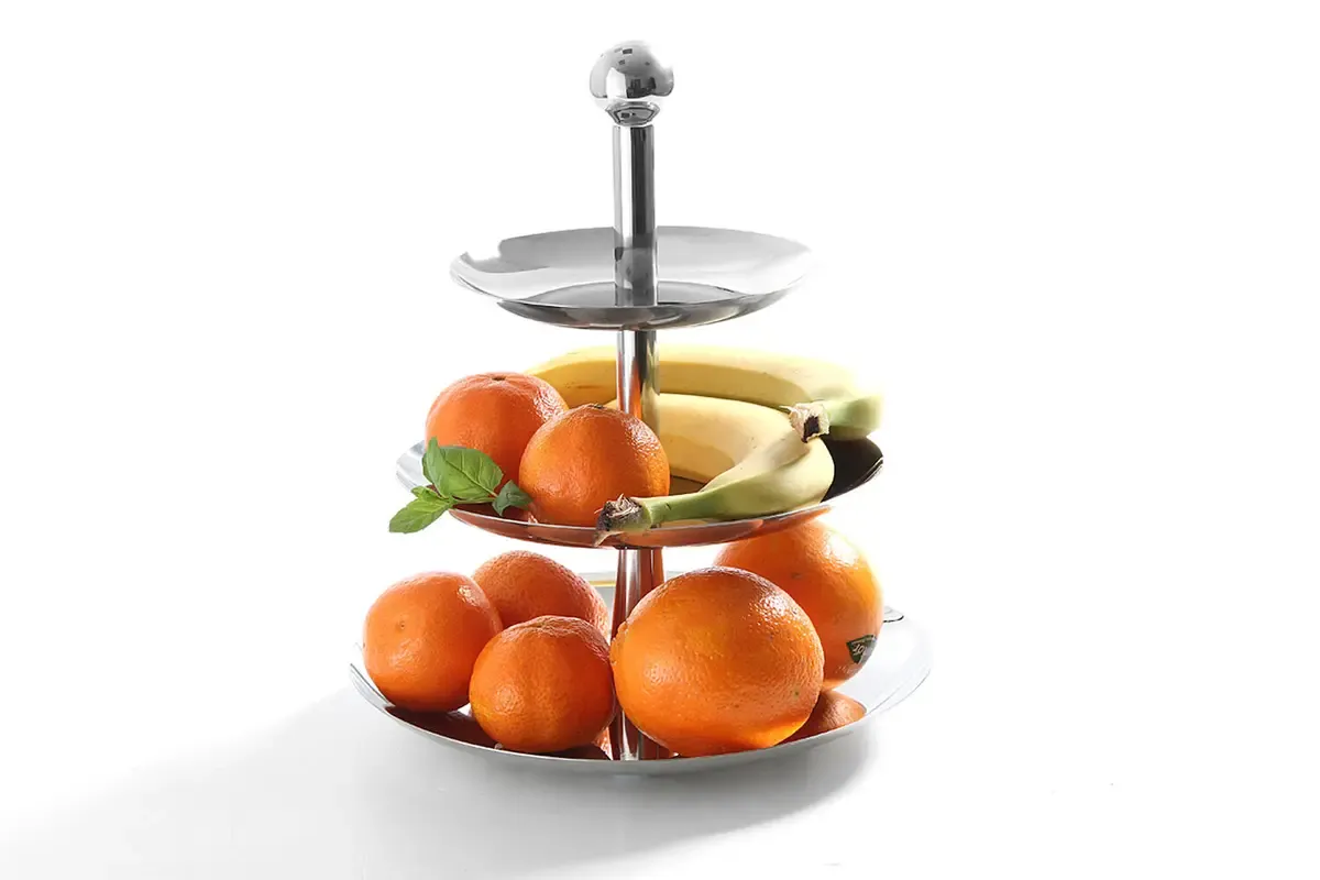 Etagere aus Edelstahl, Ø268x(H)320mm