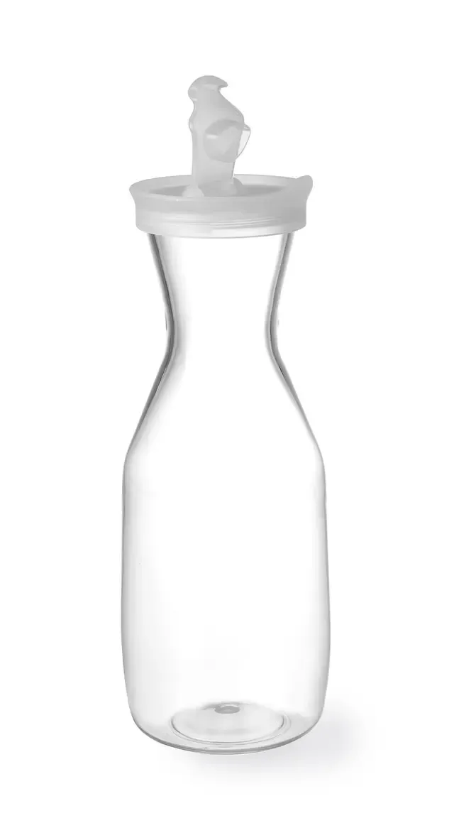 Karaffe aus SAN, 1L – Mit Deckel und Schenkklappe