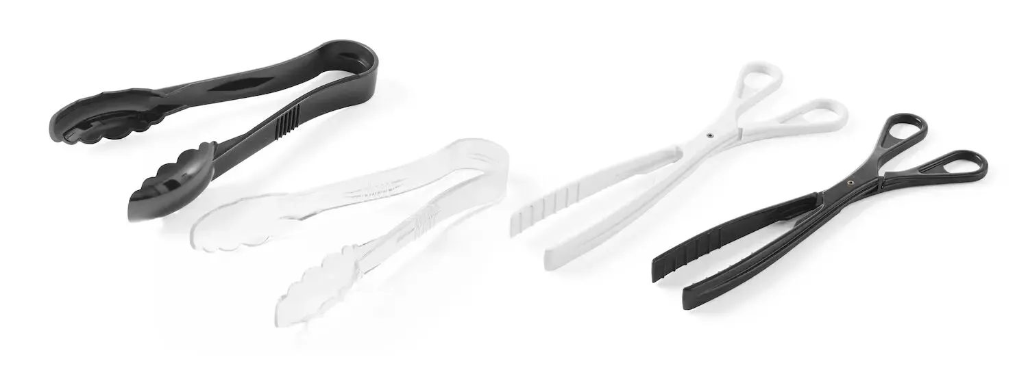 Servierzange 230mm – Transparent & Schwarz