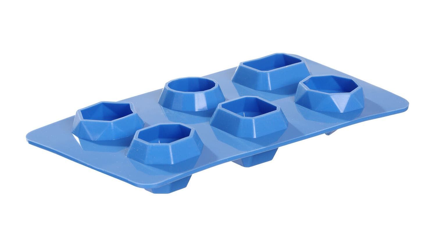Eiswürfelform, edelsteinförmig | BarUp | Blau | 2 Stk | 190x105x(H)30mm