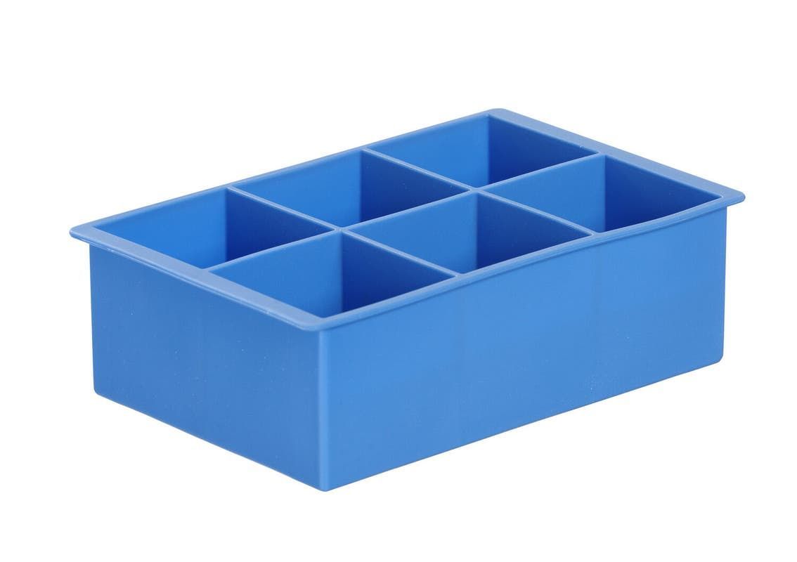 Eiswürfelform | XL-Würfel | BarUp | Blau | 170x110x(H)52mm