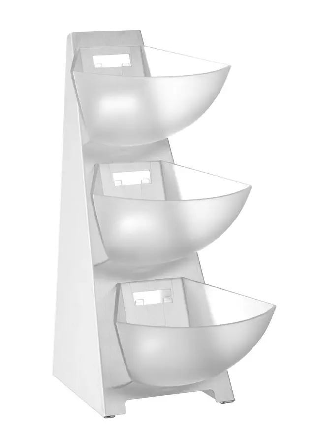 Multirack mit 3 Behältern aus Edelstahl