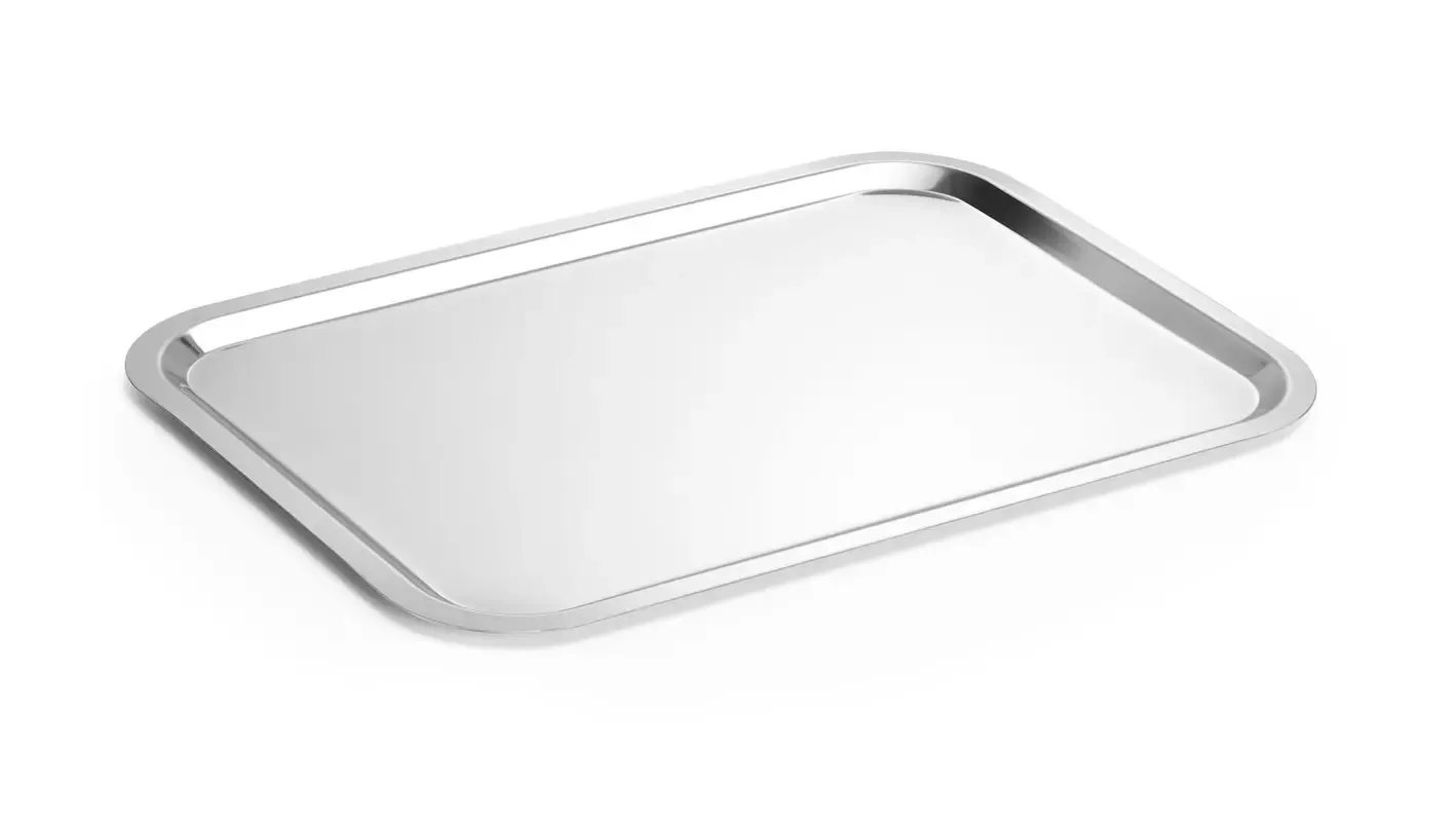 Servierplatte GN 1/1 Edelstahl mit Zierrand