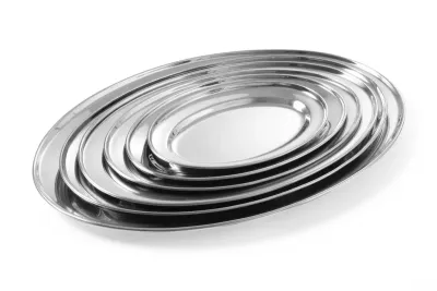 Serviertablett Edelstahl oval