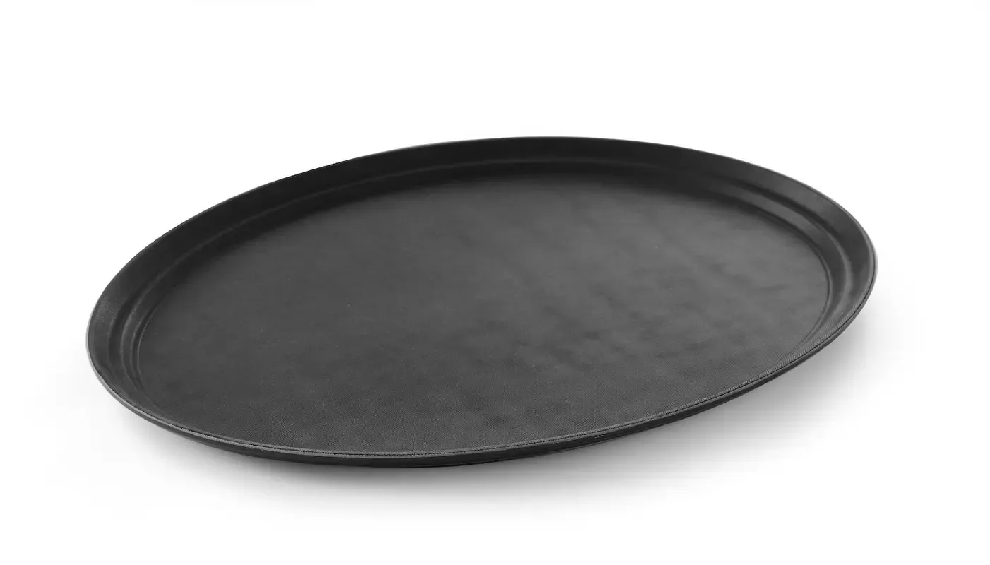 Ovales Serviertablett | 735x600mm | rutschfeste Oberfläche