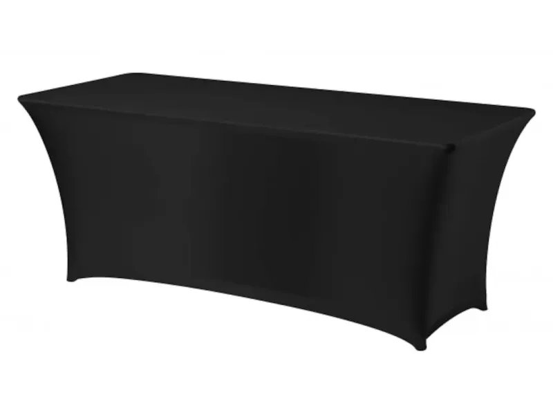 Rechteckige Tischhussen für Buffet | Schwarz & Weiß Rechteckige Tischhussen für Buffet | Schwarz & Weiß