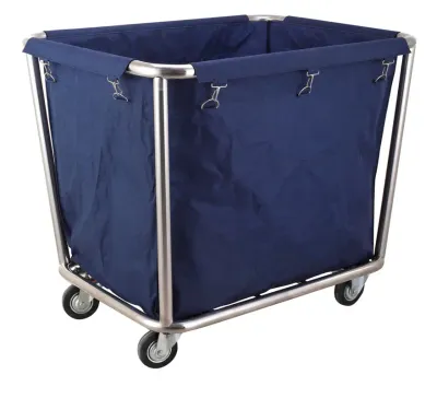 Wäschetrolley Edelstahlrahmen mit herausnehmbarem Sack Wäschetrolley Edelstahlrahmen mit herausnehmbarem Sack