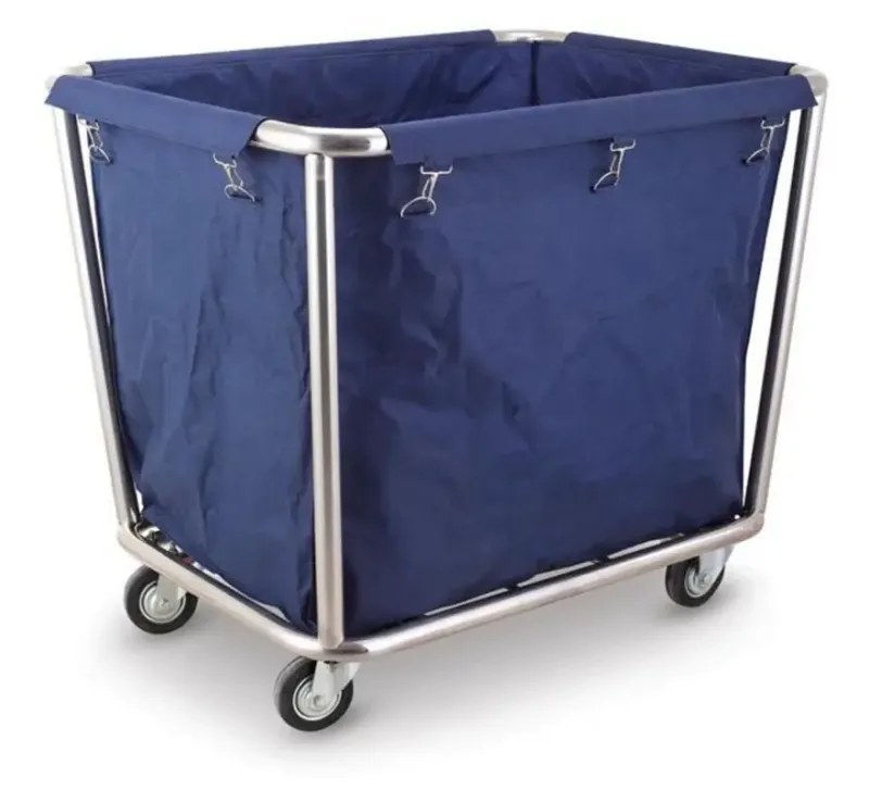 Wäschetrolley Edelstahlrahmen mit herausnehmbarem Sack Wäschetrolley Edelstahlrahmen mit herausnehmbarem Sack