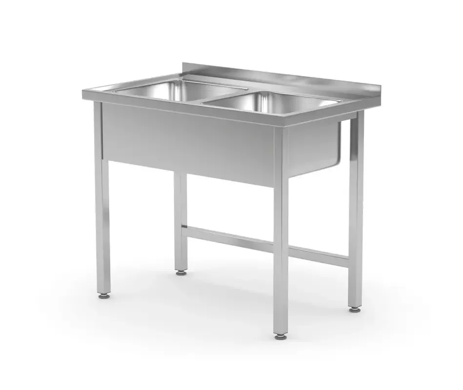 Edelstahl Spültisch mit 2 Becken