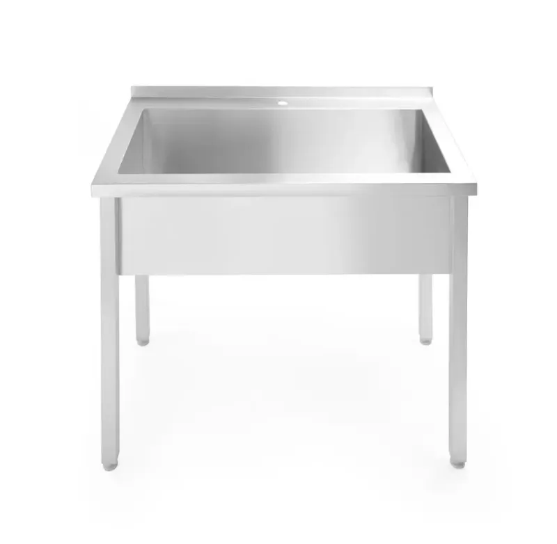Edelstahl Tisch mit Einzelwaschbecken- ohne Splashback Edelstahl Tisch mit Einzelwaschbecken- ohne Splashback