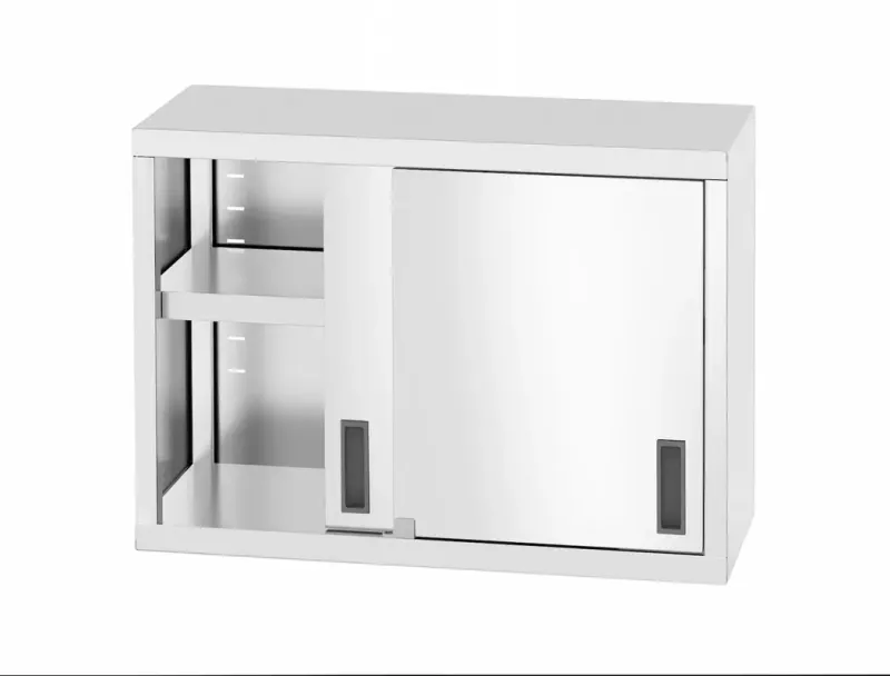 Edelstahl-Wandschrank mit Schiebetüren – Tiefe 300 mm Edelstahl-Wandschrank mit Schiebetüren – Tiefe 300 mm