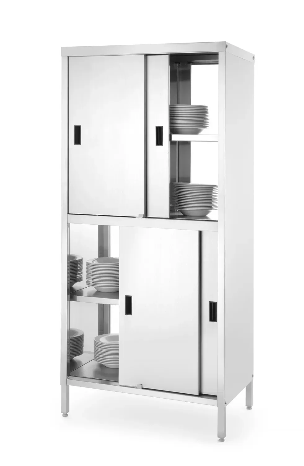 Durchreicheschrank mit Trennwand & Schiebetüren
