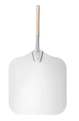 Pizzaschaufel - eckig, gelocht, kurzer Griff Pizzaschaufel - eckig, gelocht, kurzer Griff