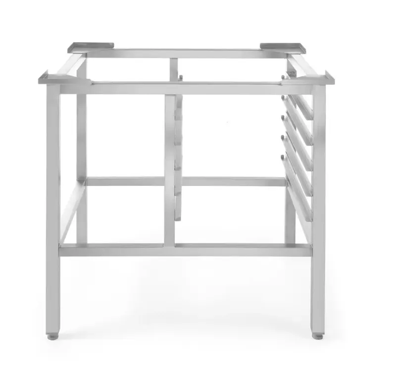 Robuster Edelstahl-Ständer für Dampfbacköfen GN 2/3 Robuster Edelstahl-Ständer für Dampfbacköfen GN 2/3