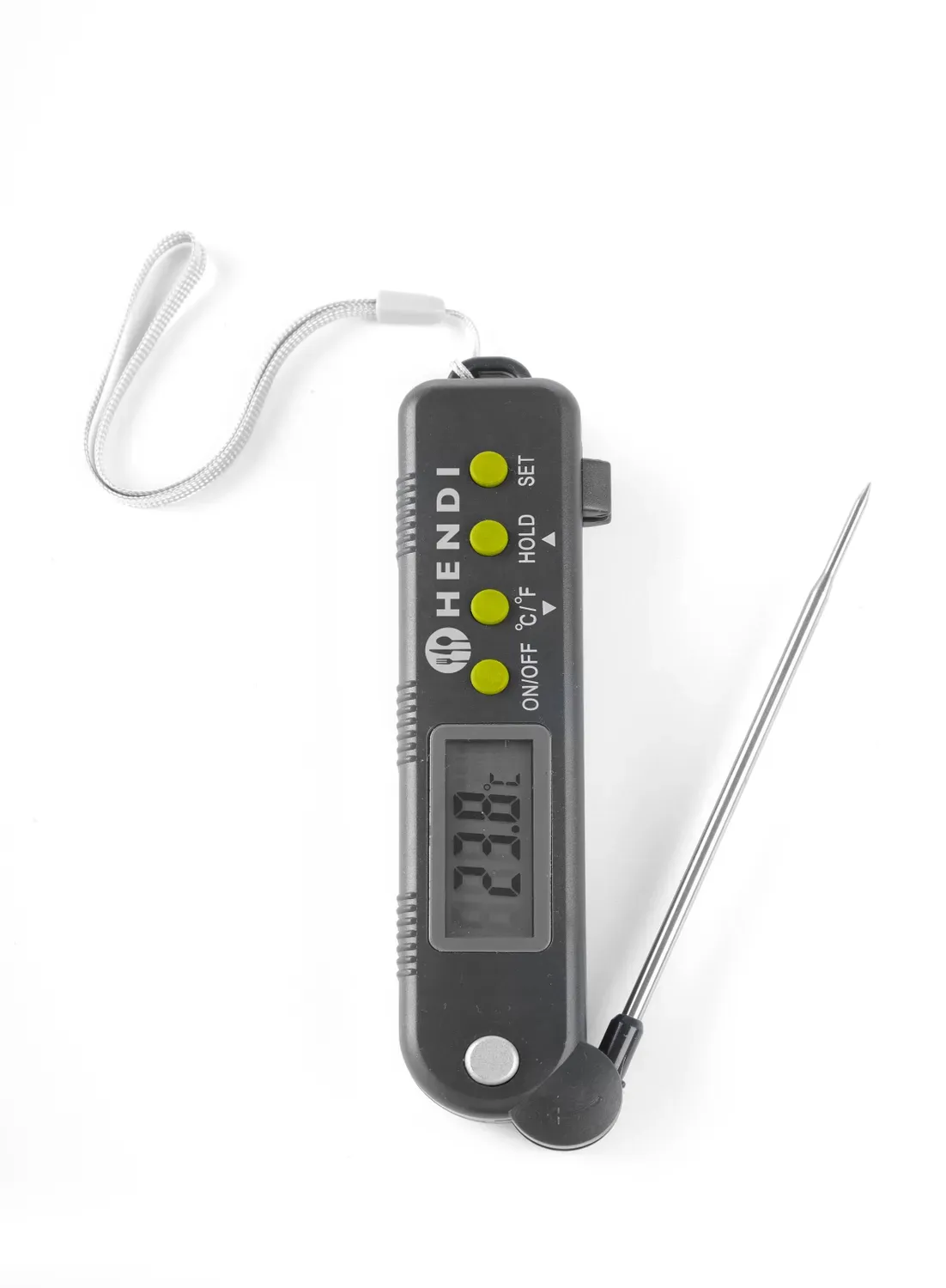 Thermometer mit einklappbarer Sonde