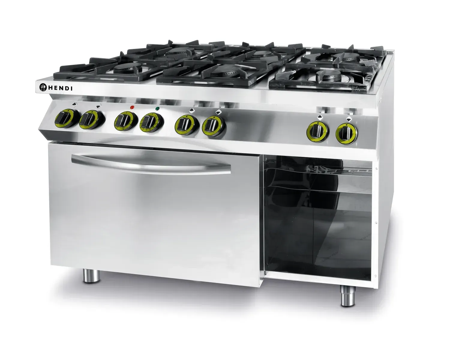 Gasherd Kitchen Line 6-flammig mit Ofen GN 1/1