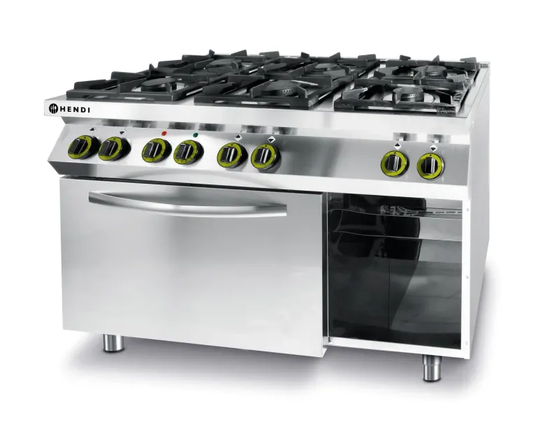 Gasherd Kitchen Line 6-flammig mit Ofen GN 1/1 Gasherd Kitchen Line 6-flammig mit Ofen GN 1/1