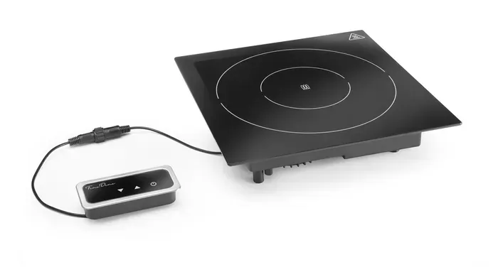 Induktionsheizplatte 1000 W mit Kristallglas & Touch-Display