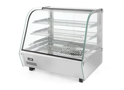 Warmhaltevitrine mit Quarzheizung & 2 Regalböden
