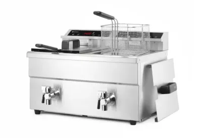 Induktionsfritteuse 16L mit 2 Körben | Profi Line | 230V/7000W | Edelstahl Induktionsfritteuse 16L mit 2 Körben | Profi Line | 230V/7000W | Edelstahl
