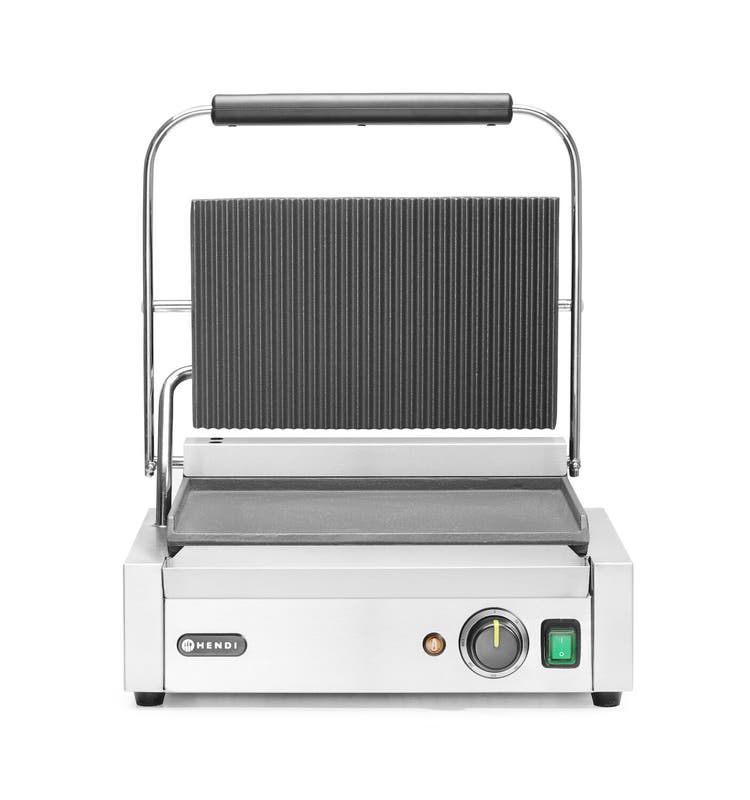 Kontaktgrill – Panini oben gerillt, unten glatt, elektrisch 430x375x(H)216 mm