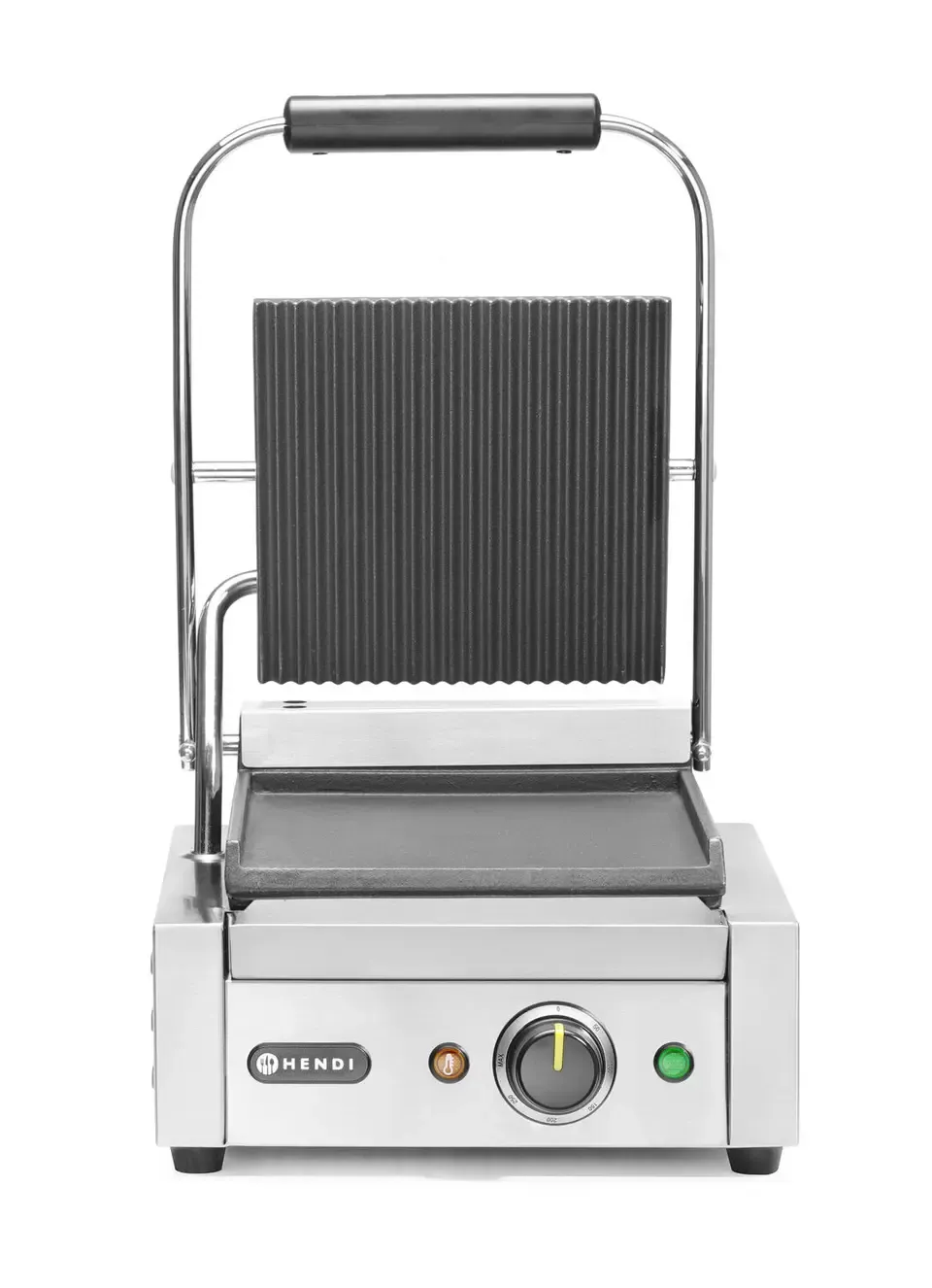 Kontaktgrill Einzelversion | Edelstahl | 1800W | 310x375x216 mm