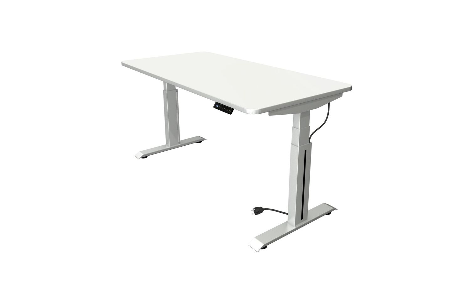 Bürotisch move professional | Höhenverstellbar, Farbe: Weiß, Gestellfarbe: Silber