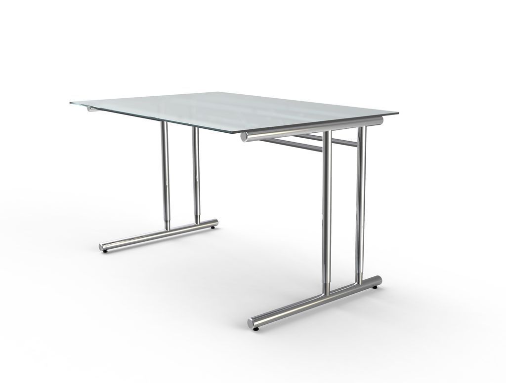 Schreibtisch mit Glasplatte | Verschiedene Maße Schreibtisch mit Glasplatte | Verschiedene Maße, Maße: 120 × 80 × 68–82 cm