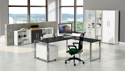 Besprechungstisch höhenverstellbar | Melamin & Stahl Besprechungstisch höhenverstellbar | Melamin & Stahl