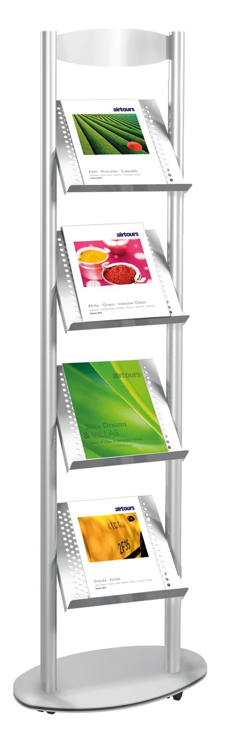 Prospektregal Sirius | Verschiedene Maße, Maße: 4 × DIN A4