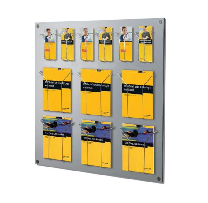 Prospektwandhalter Focus | mit variabler Bestückung